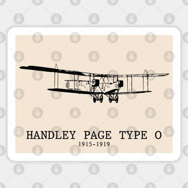 Handley Page Type O World War I British Bomber Sticker by Lakeric